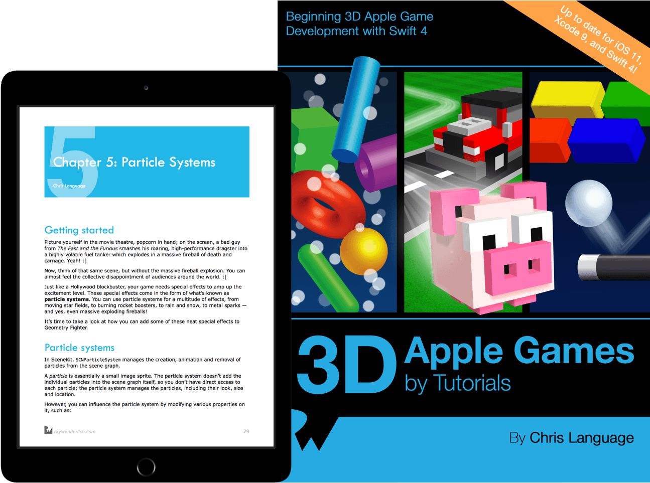3 D Apple Game Development Book Cover PNG