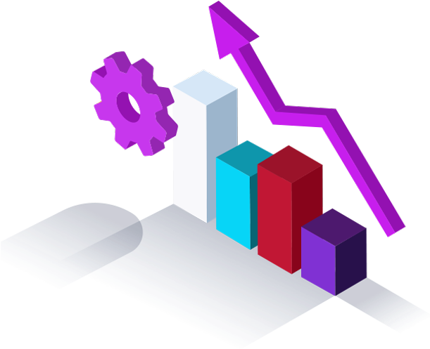3 D Business Growth Chart PNG