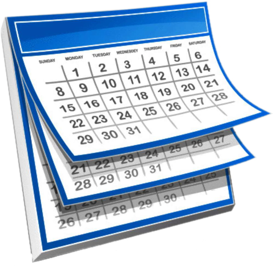 3 D Calendar Pages Floating PNG