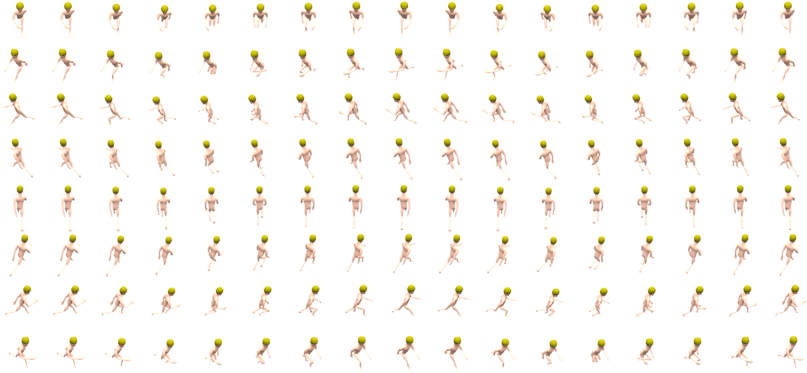 3 D Character Animation Sprite Sheet PNG
