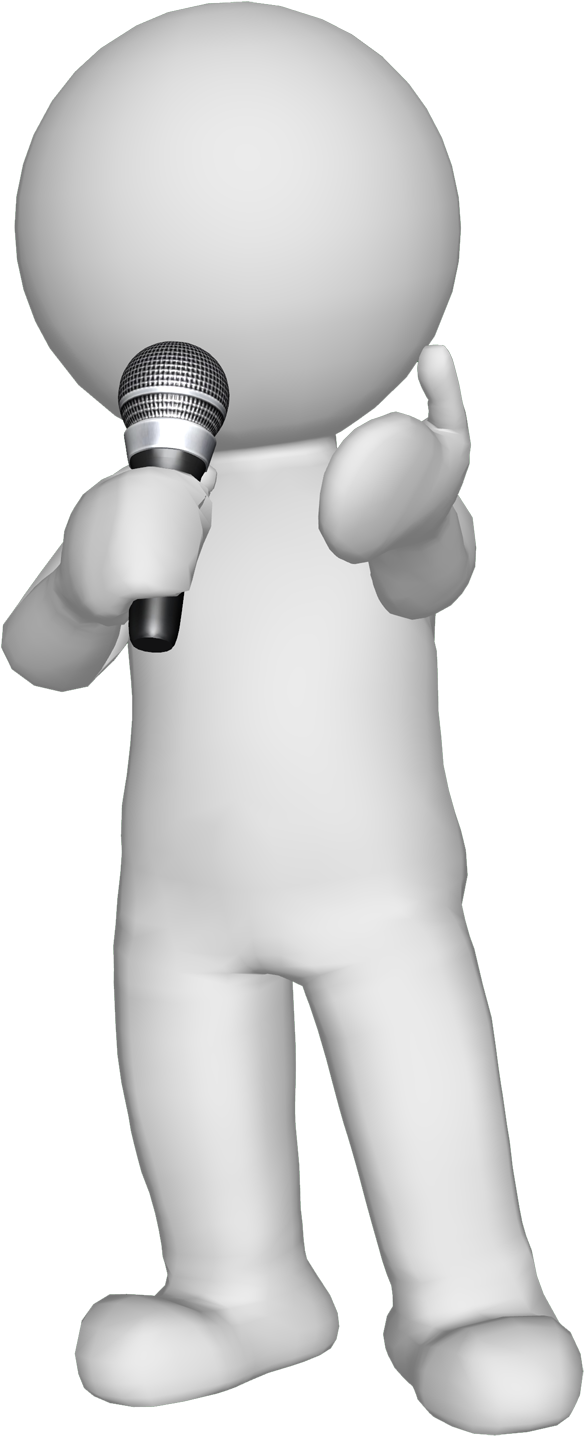 3 D Character Singingwith Microphone PNG