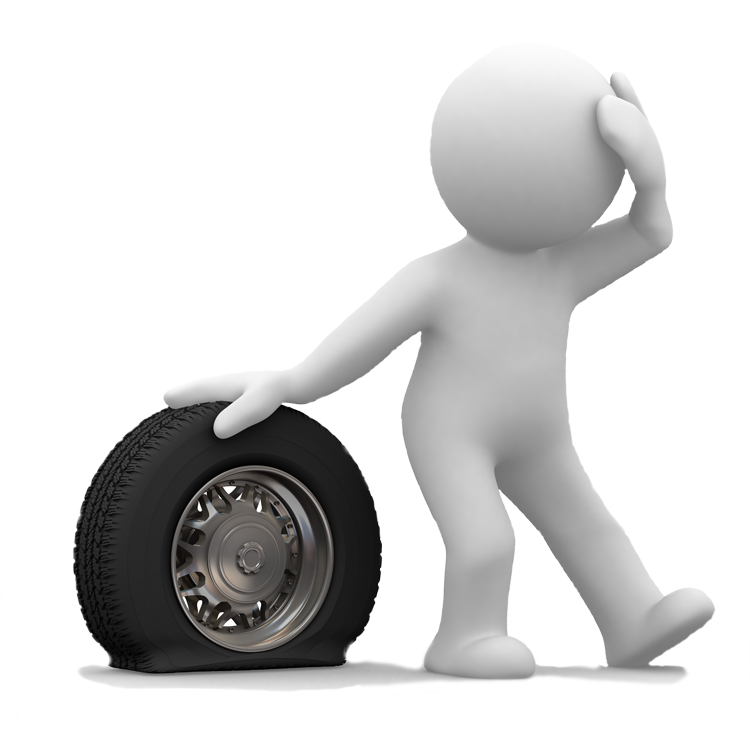 3 D Character With Car Tire PNG