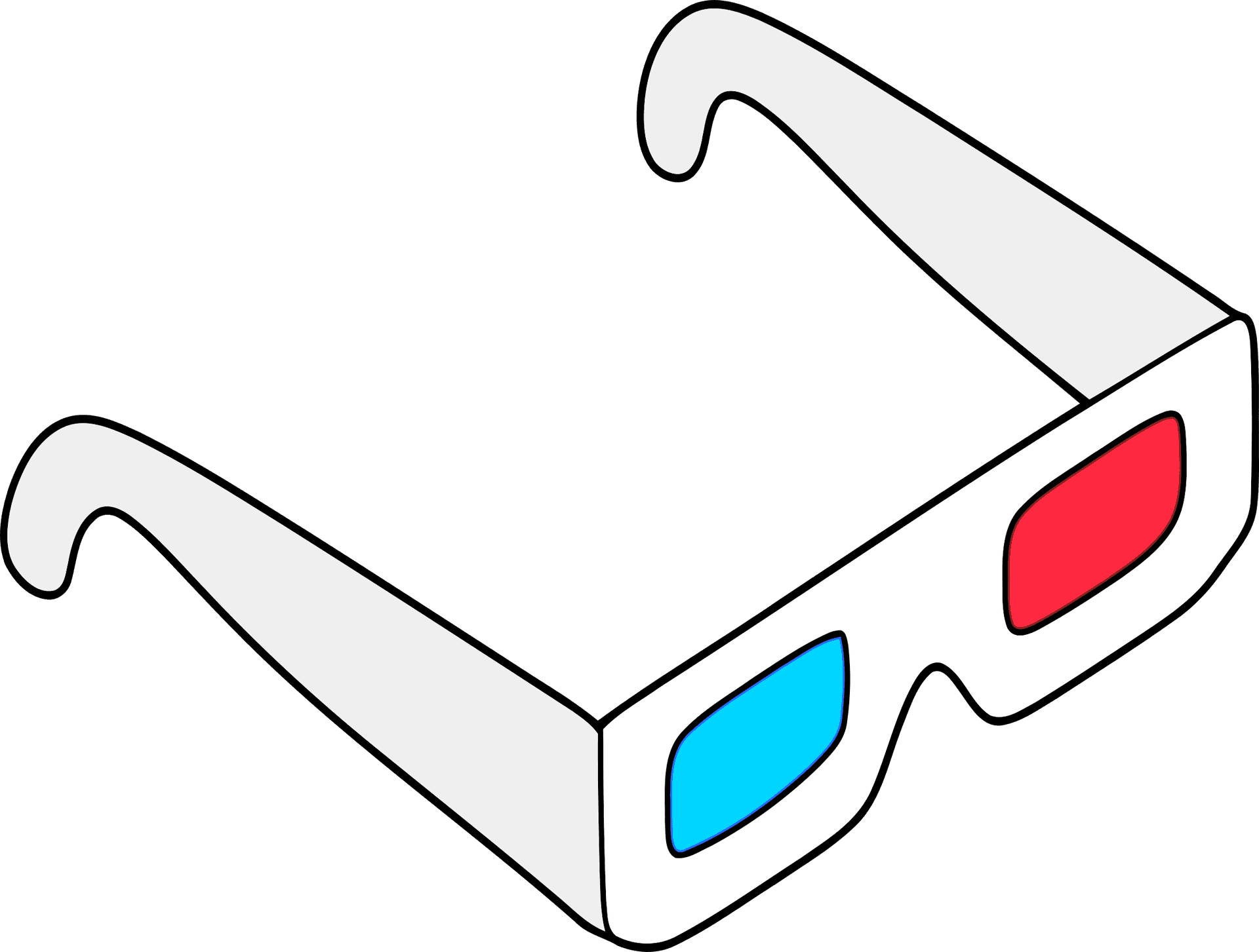 3 D Cinema Glasses Vector PNG