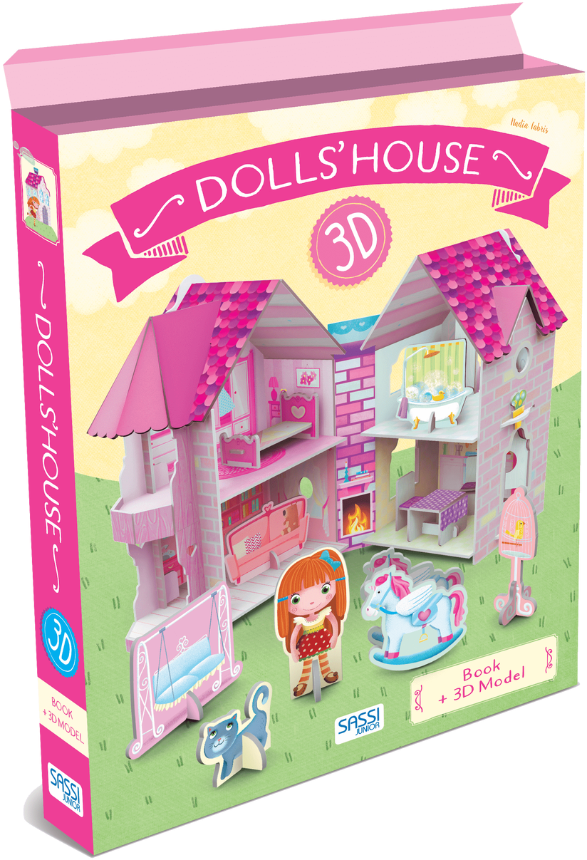 3 D Dolls House Bookand Model Packaging PNG