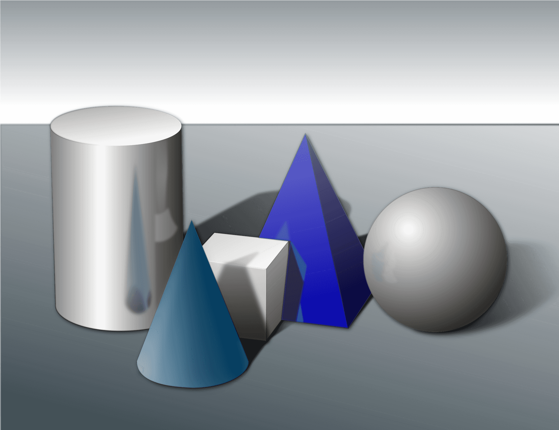 3 D Geometric Shapes Rendering PNG