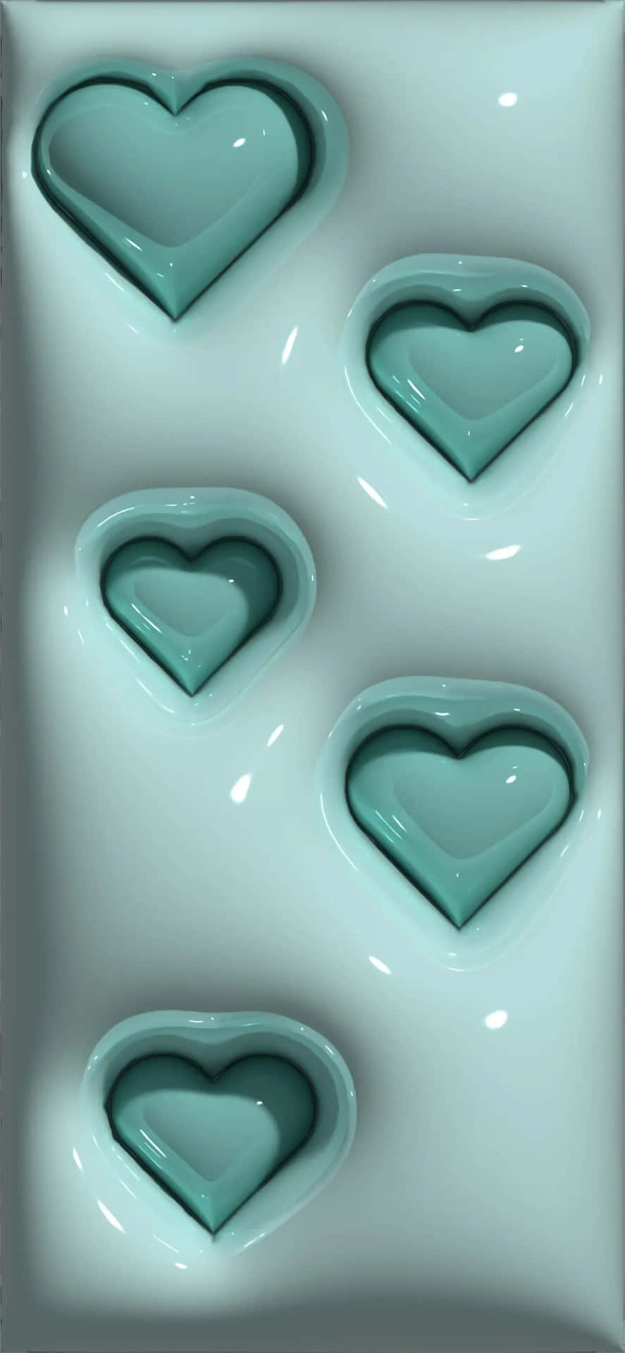 3 D Heart Shaped Indentations Wallpaper