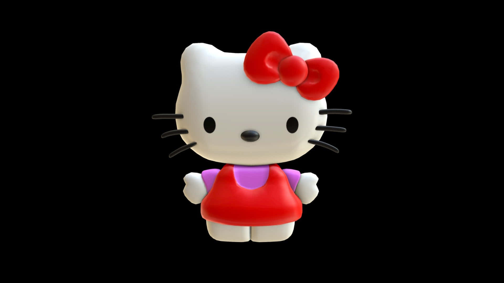 3 D Hello Kitty Character Wallpaper