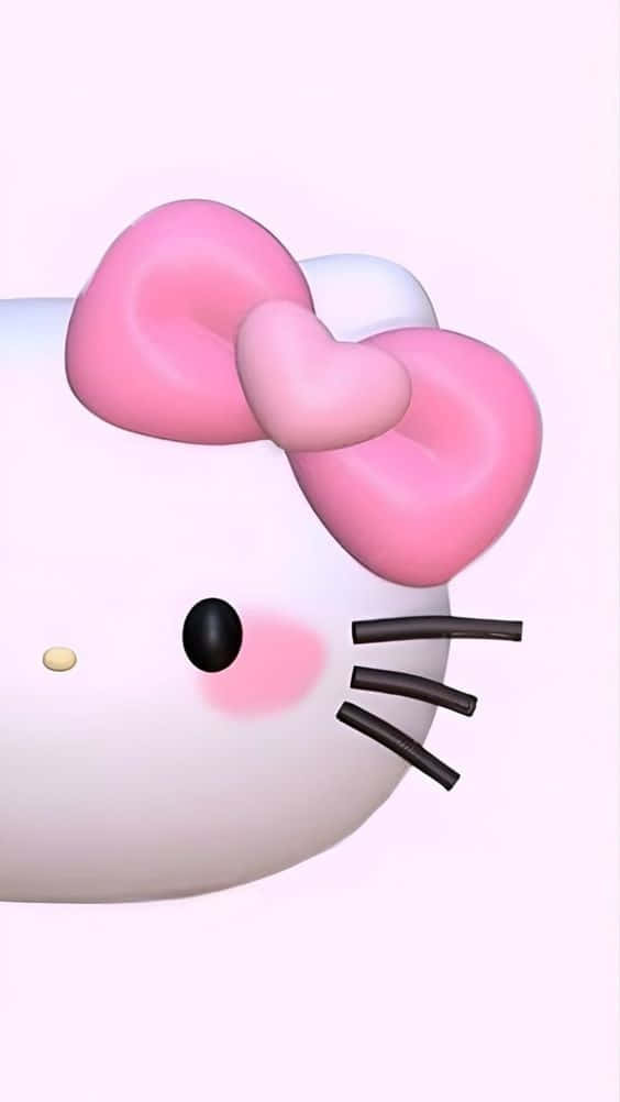 3 D Hello Kitty Close Up Wallpaper