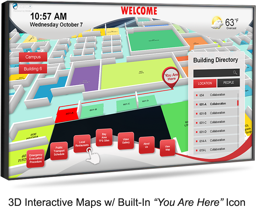 3 D Interactive Campus Map Display PNG