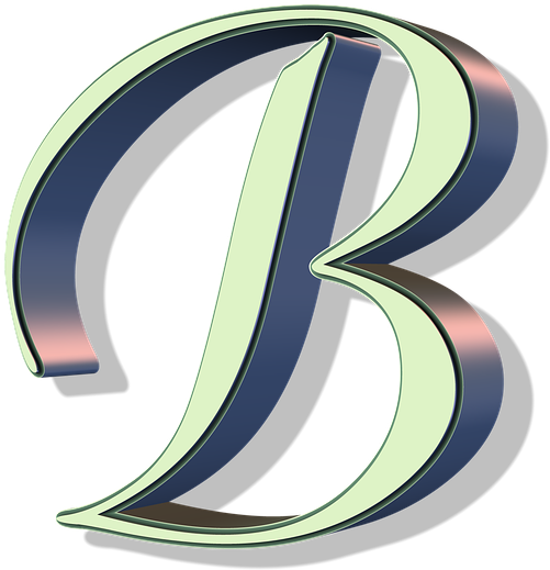 3 D Letter B Design PNG