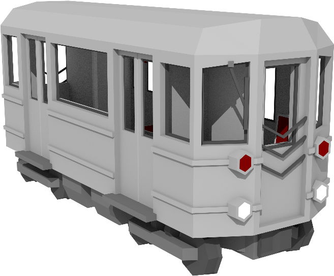 3 D Model Subway Train Carriage PNG