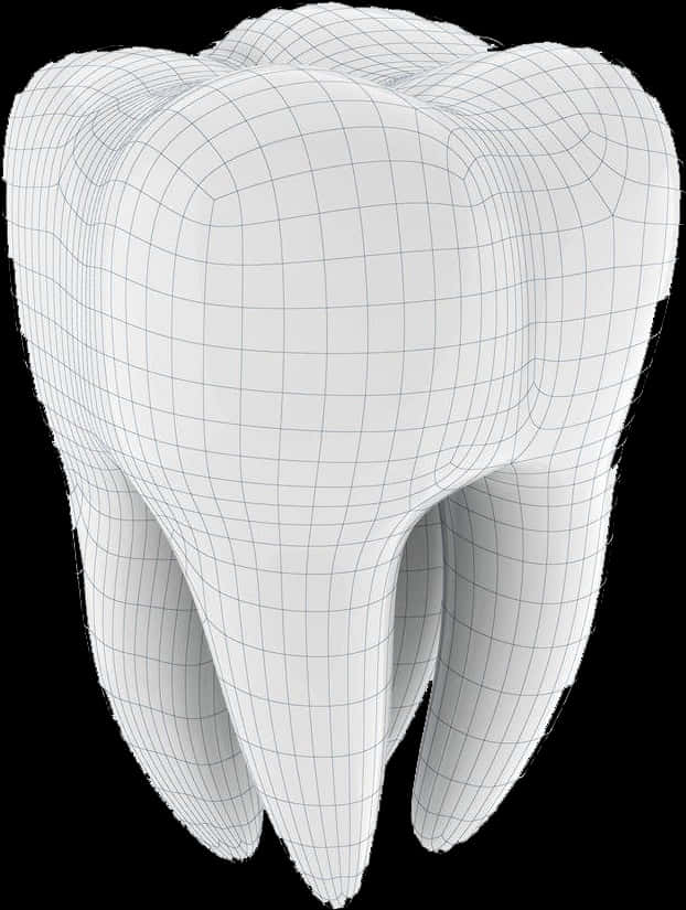 3 D Model Tooth Wireframe PNG