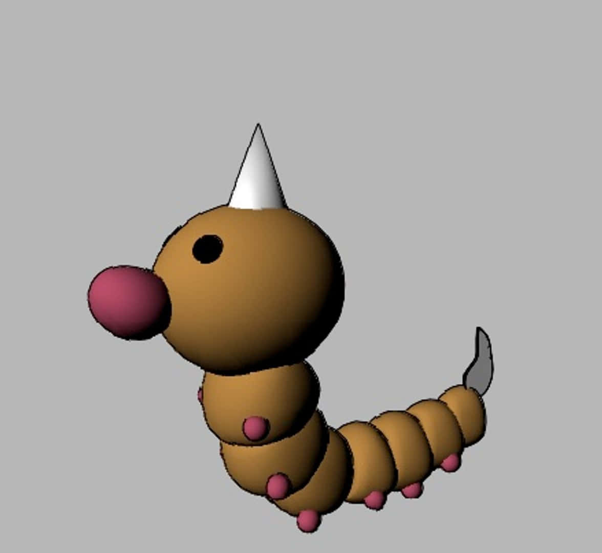 3 D Model Weedle Pokemon Wallpaper