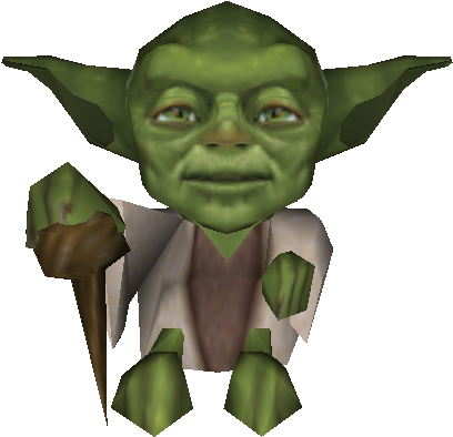 3 D Modelof Yoda PNG