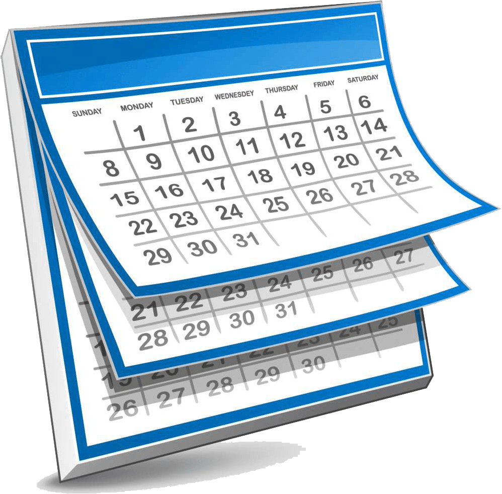 3 D Monthly Calendar Pages PNG