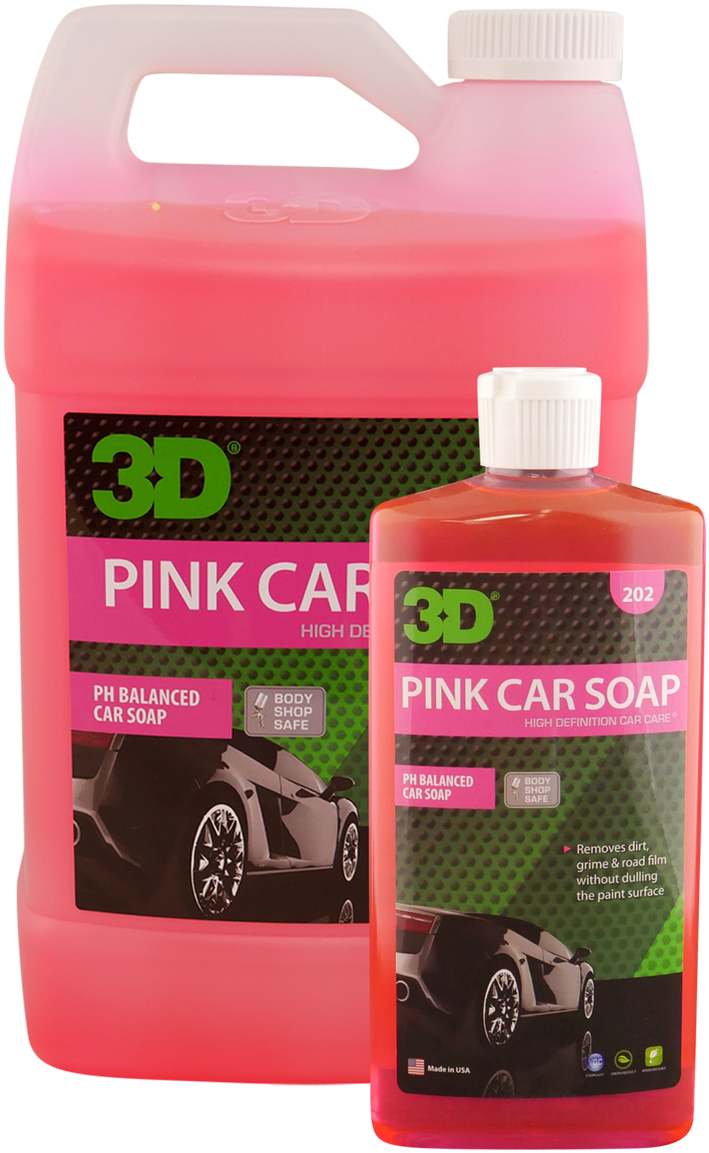 3 D Pink Car Soap Products PNG