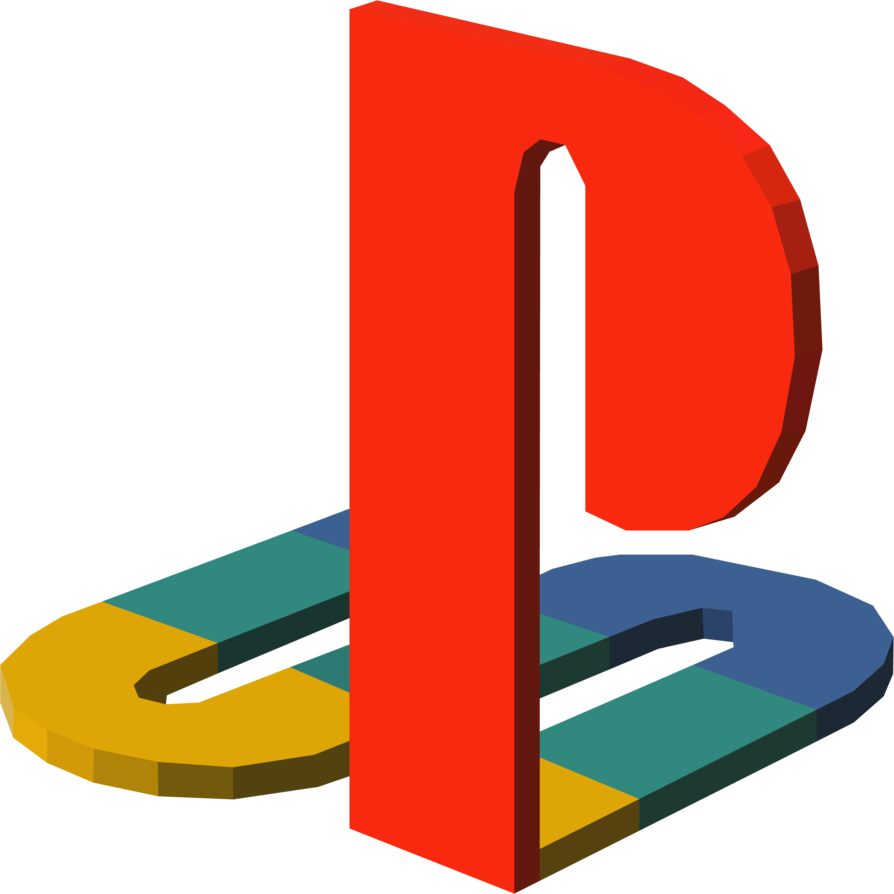 3 D Play Station Logo Rendering PNG