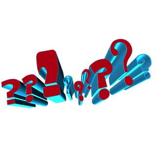 3 D Question Marks Graphic PNG