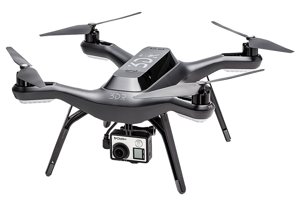 3 D R Solo Dronewith Camera PNG