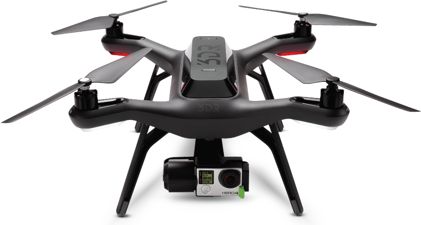 3 D R Solo Dronewith Go Pro Camera PNG