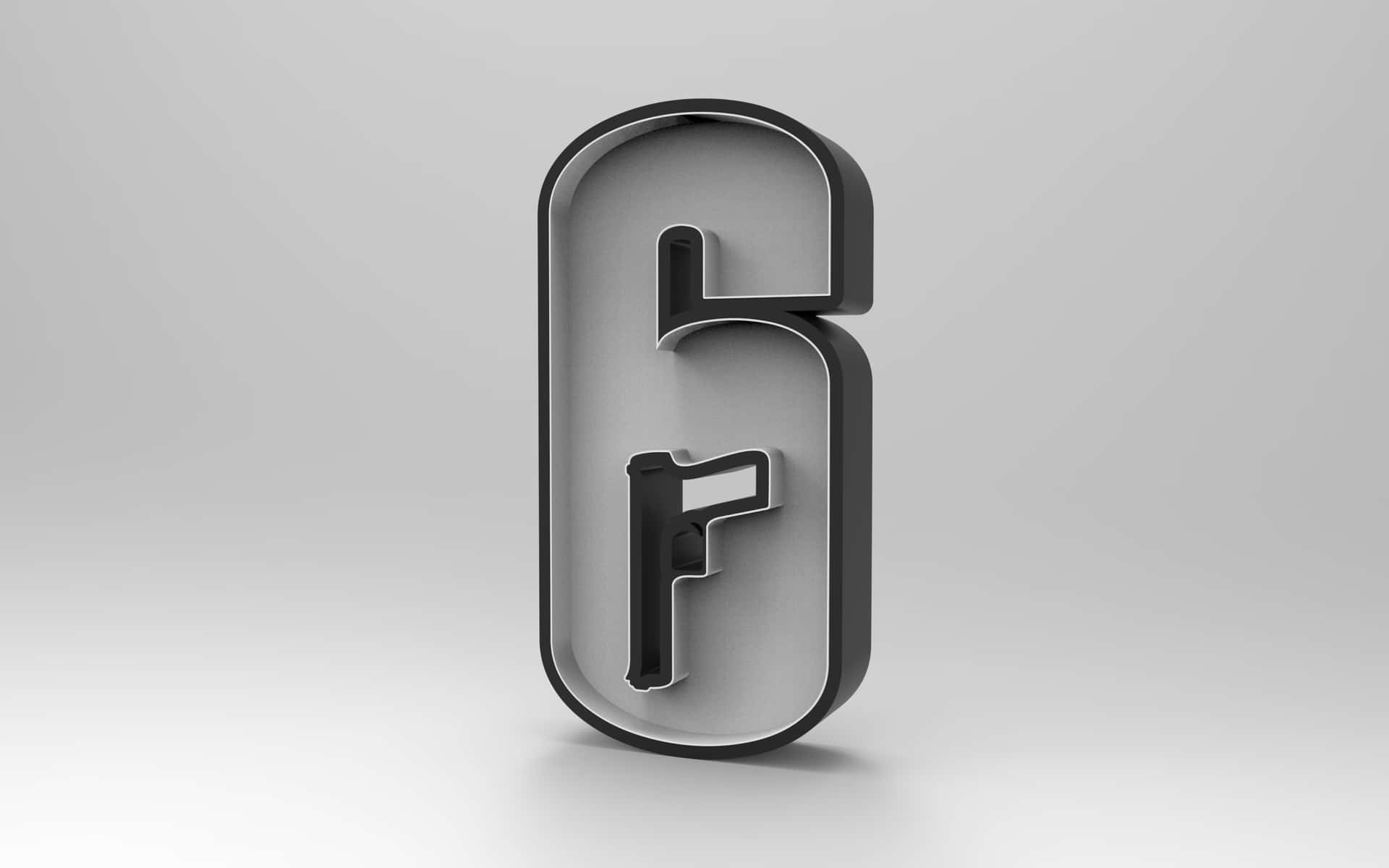 3d R6 Logo Suunnittelu Taustakuva