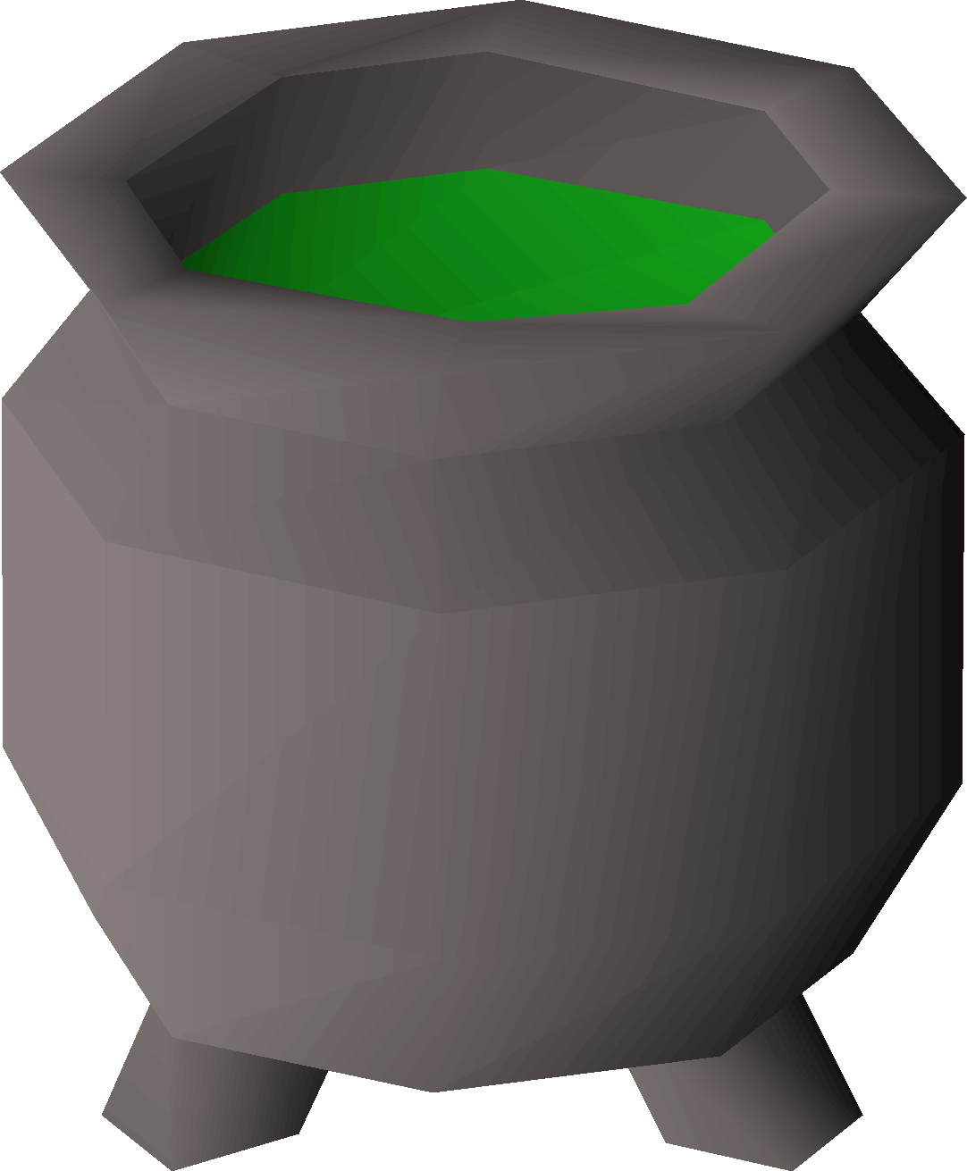 3 D Rendered Cauldronwith Green Potion PNG
