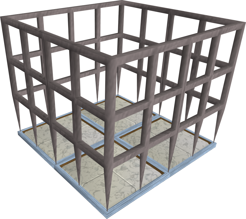 3 D Rendered Empty Cage PNG