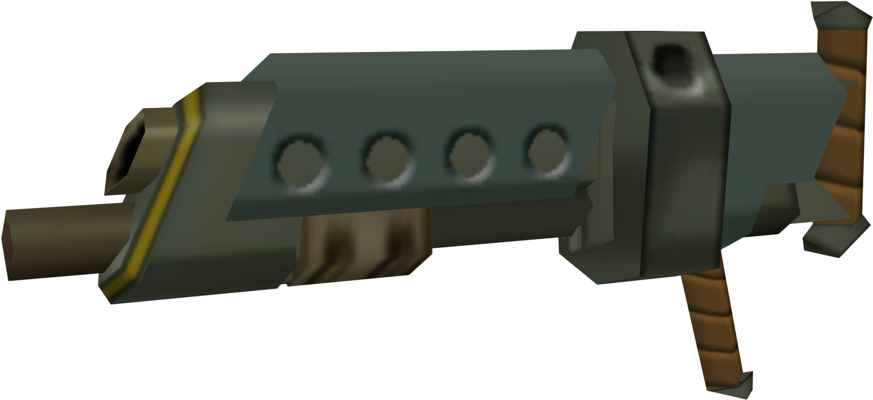 3 D Rendered Gun Model PNG