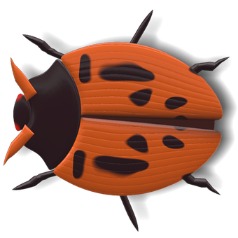 3 D Rendered Ladybug Graphic PNG