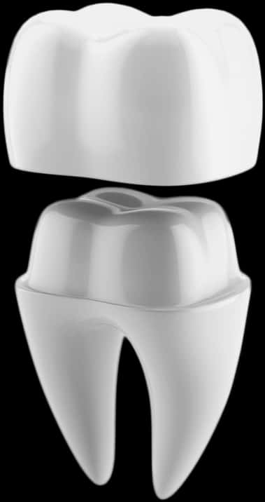 3 D Rendered Molar Tooth PNG