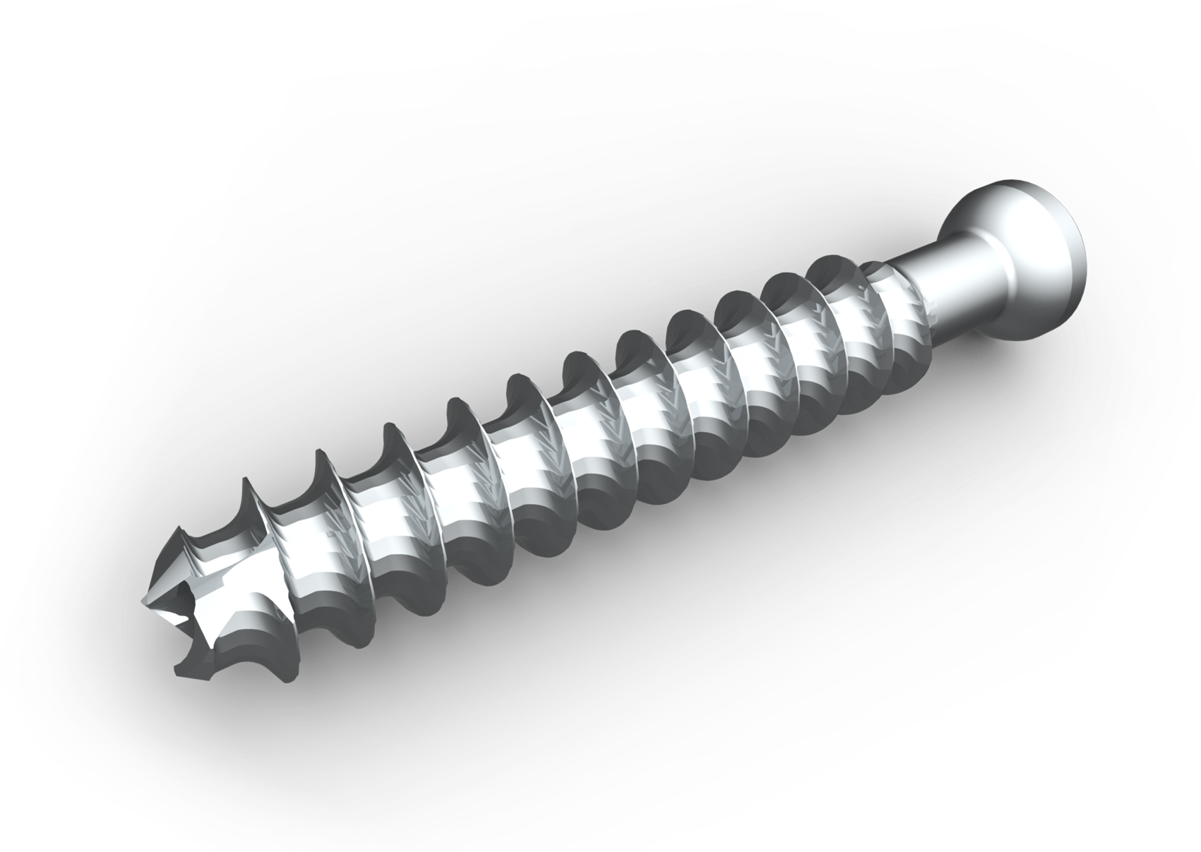 3 D Rendered Silver Screw PNG