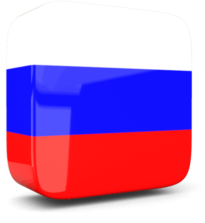 3 D Russia Flag Icon PNG