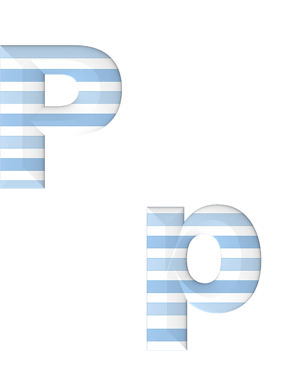 3 D Striped Letter Pandb PNG