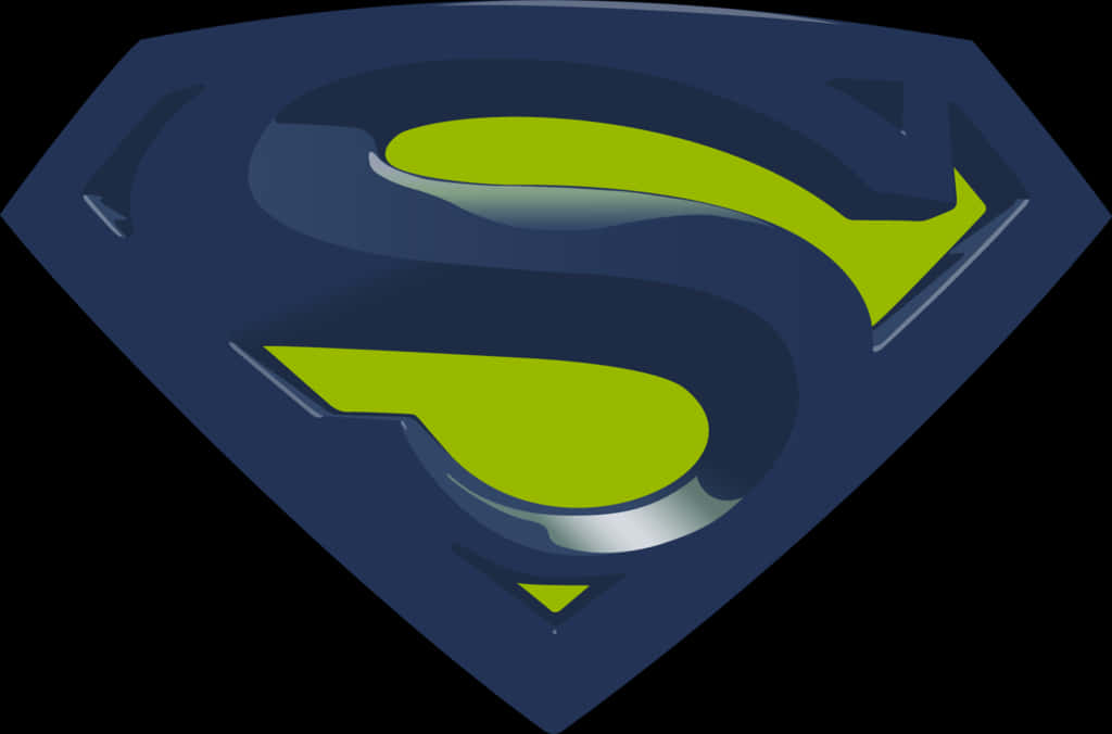 3 D Superman Logo Design PNG