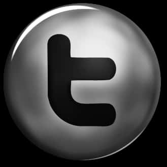 3 D Twitter Logo Button PNG