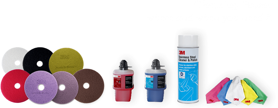 3 M Cleaning Products Showcase PNG