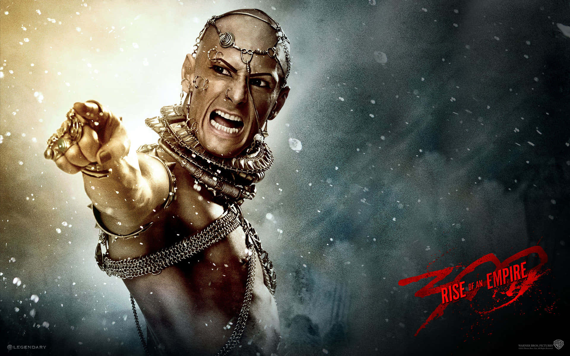 300 Movie Poster With Xerxes I Of Persia Wallpaper