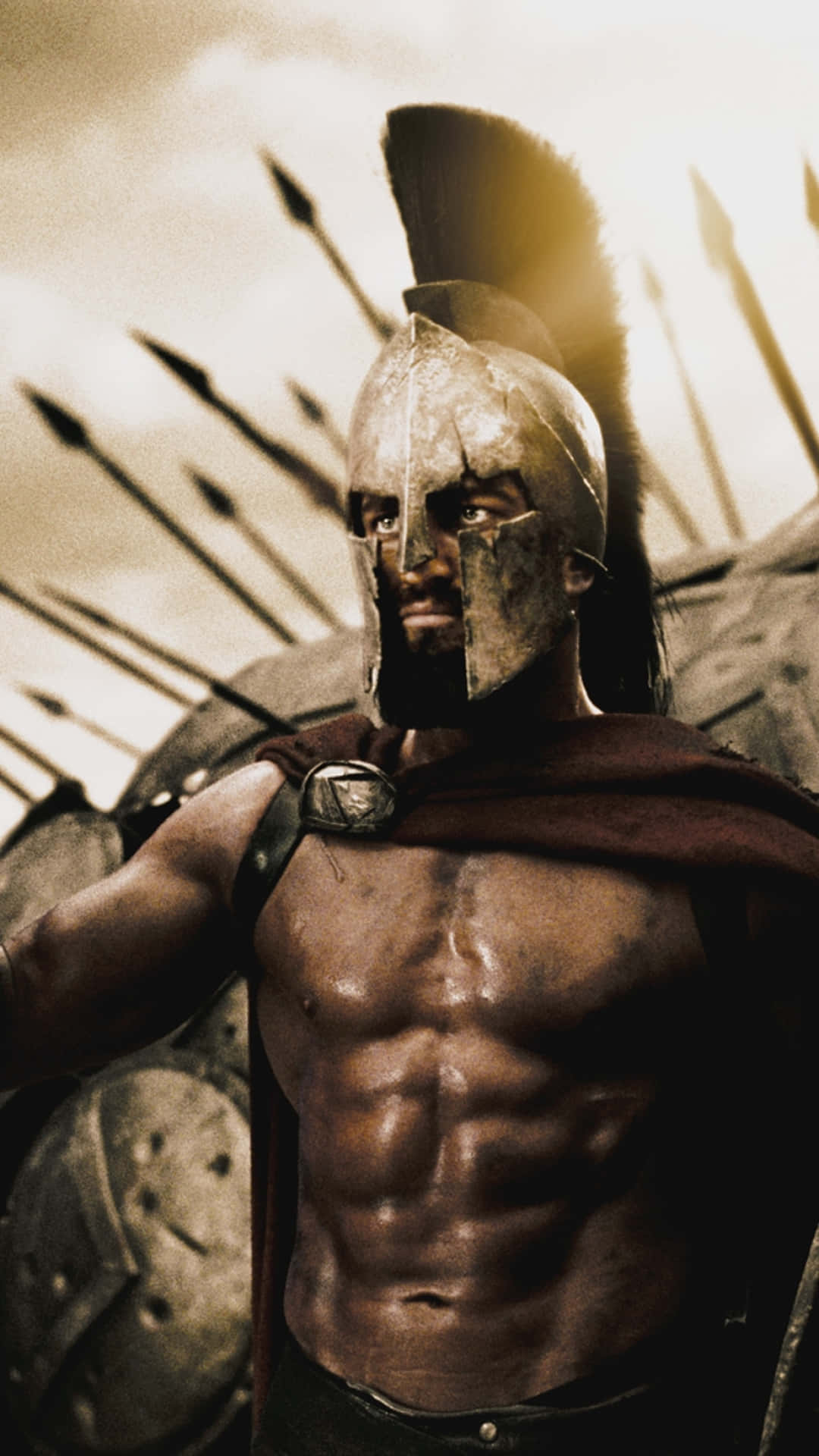 A Muscled Warrior From The 300 Movie Wallpaper