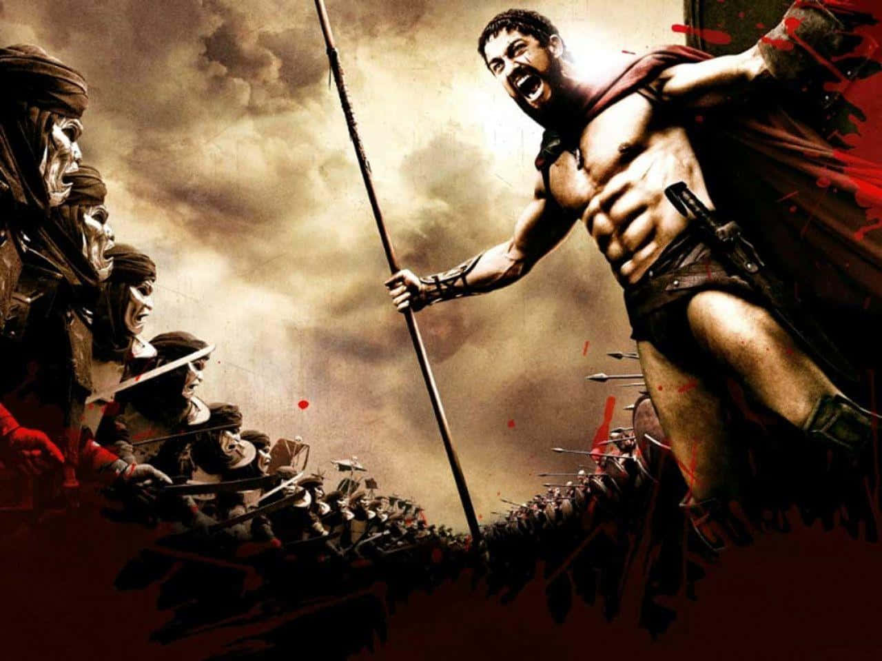 300 Movie With Leonidas And The Crowd Wallpaper