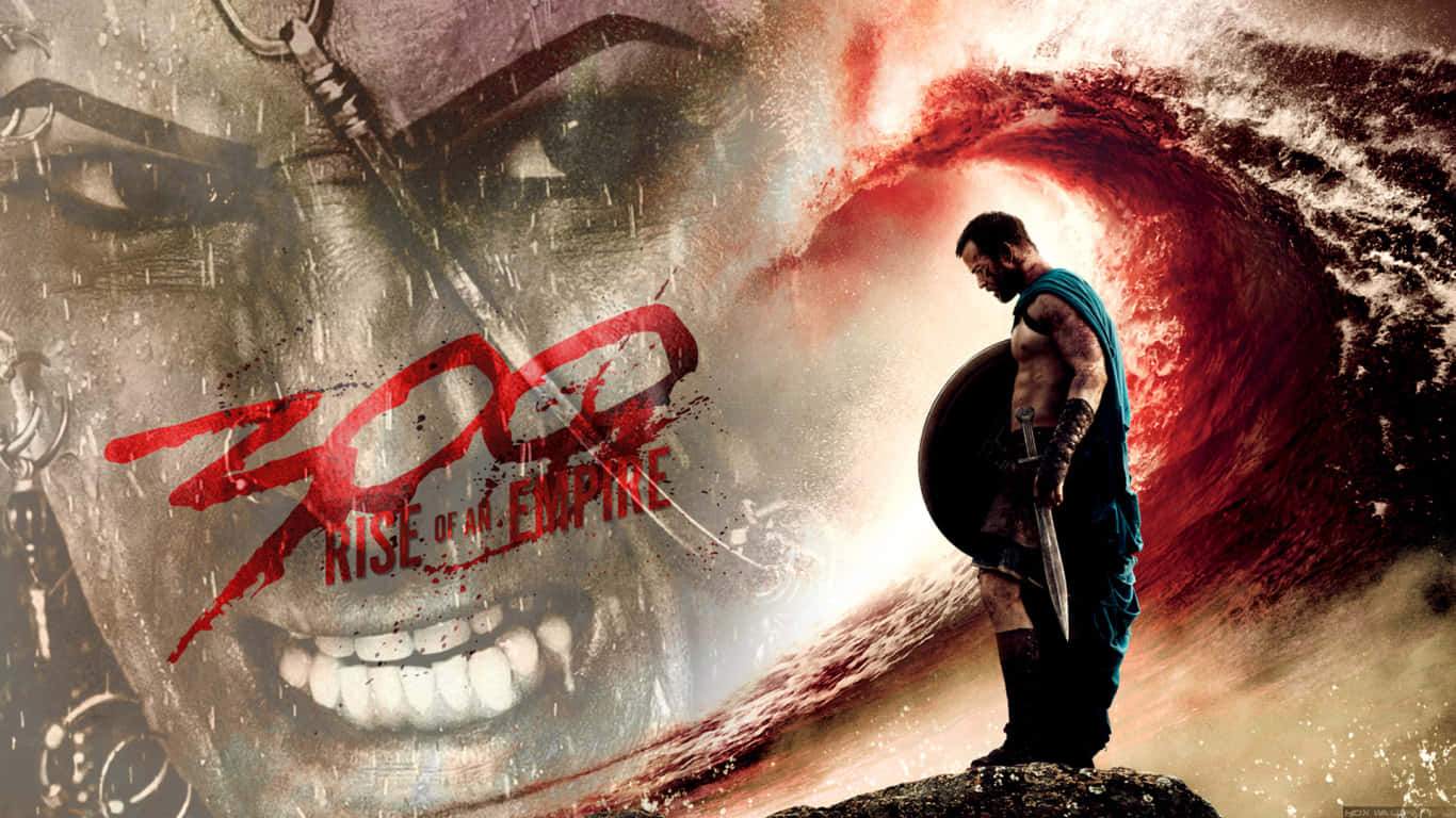 300 Movie Poster With Xerxes And Themistocles Wallpaper