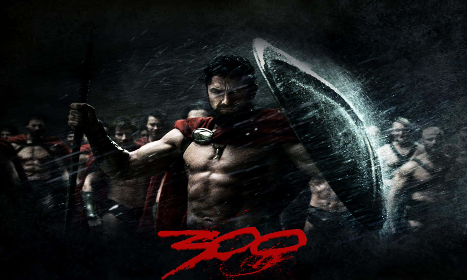 300 Movie With King Leonidas And His Men Wallpaper