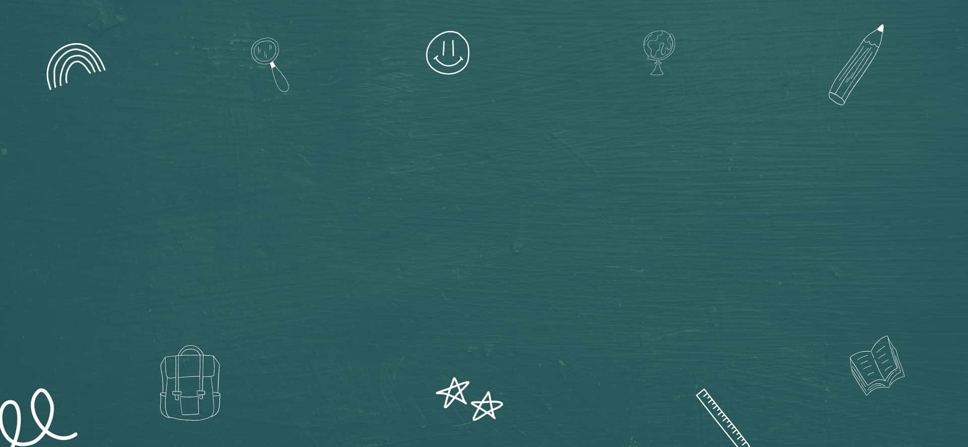 A Blackboard With A Circle Of Doodles Wallpaper