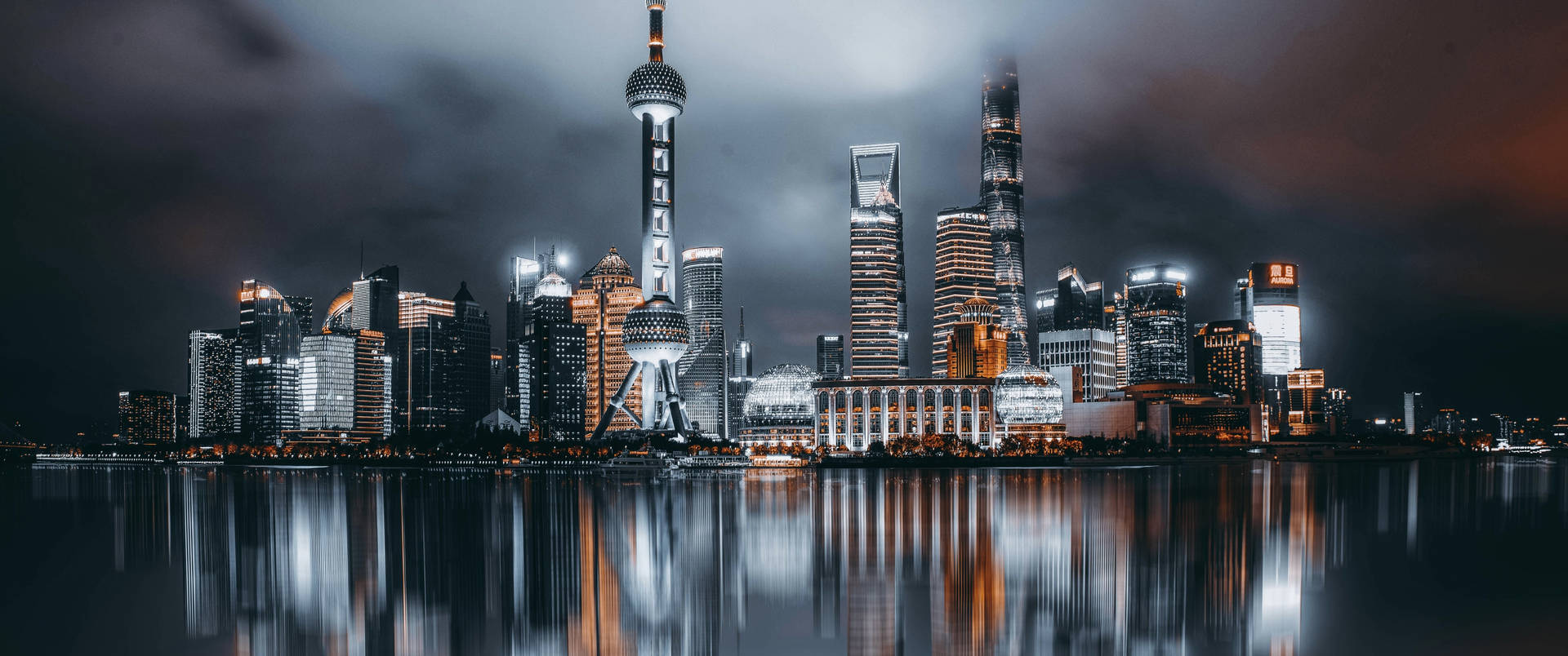 3440x1440 Byen Shanghai Wallpaper
