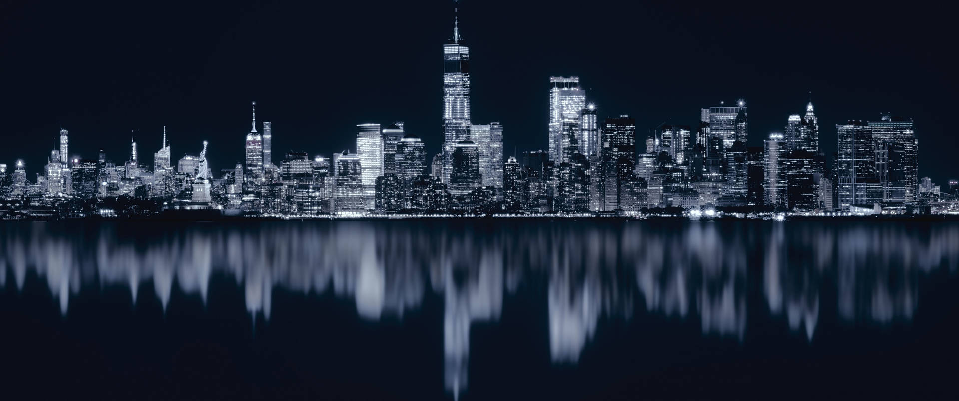 3440x1440 City Of New York Monochrome
