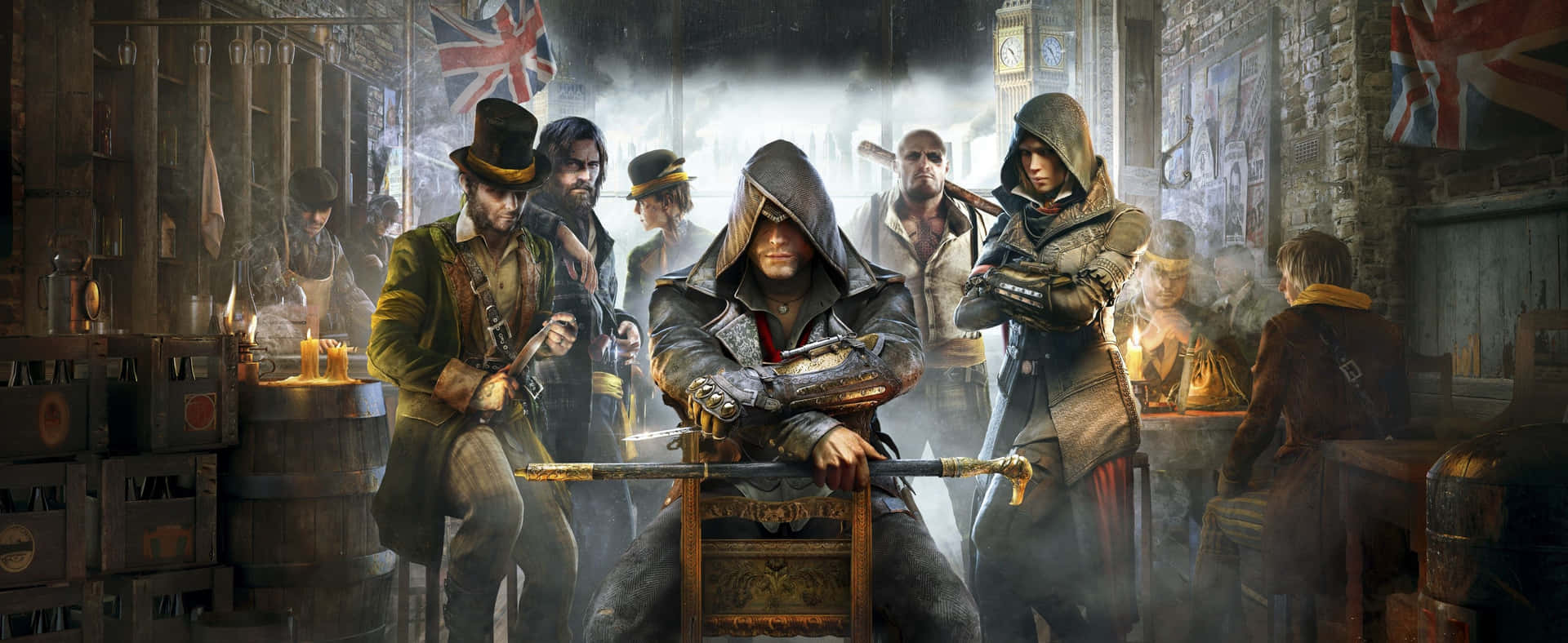 3440x1440spel Assassin's Creed Syndicate (note: This Is A Direct Translation. In Swedish, It Is Common To List The Dimensions First Before The Type Of Image.) Wallpaper