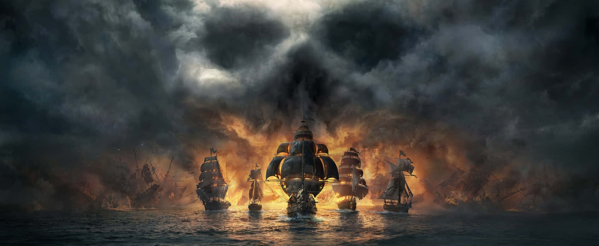 Bold and thrilling adventures with "Skull and Bones" in ultimate 3440x1440 resolution Wallpaper