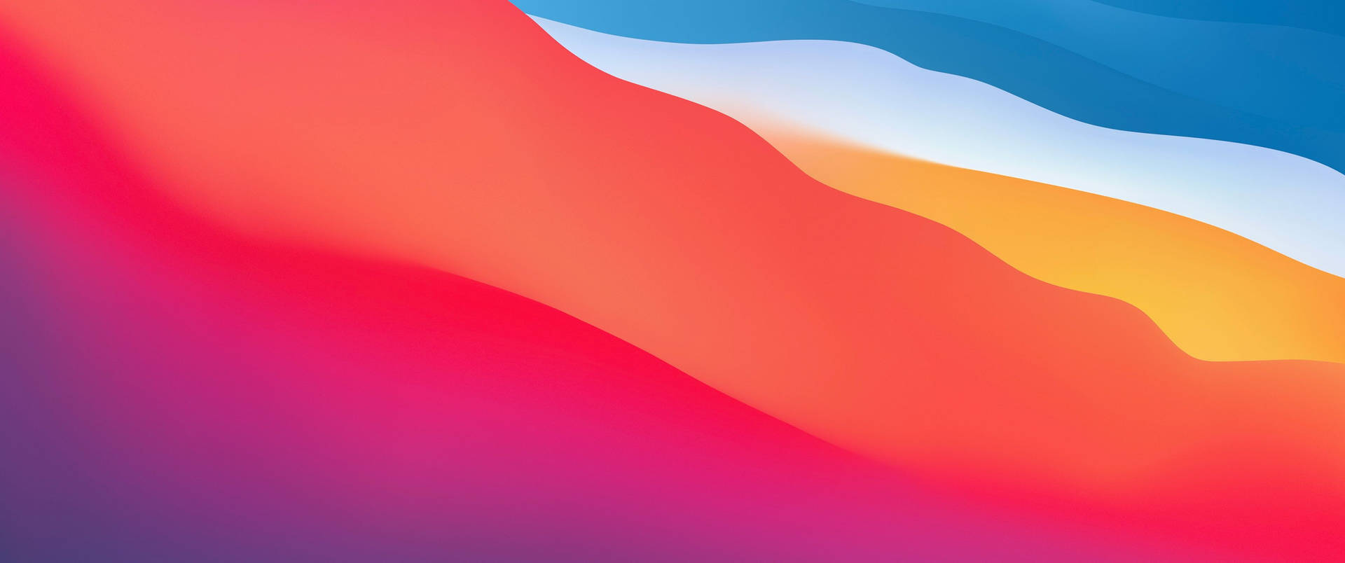 3440x1440 Minimalist Abstract Color Waves Wallpaper