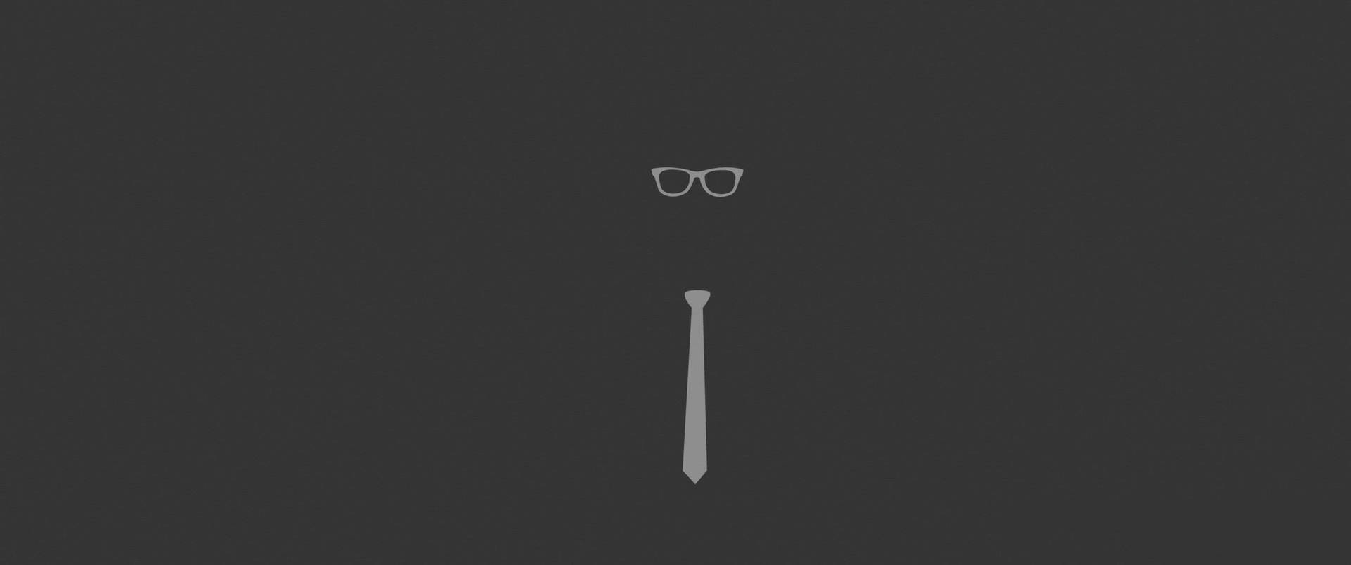 3440x1440 Minimalist Eyeglass And Tie Wallpaper