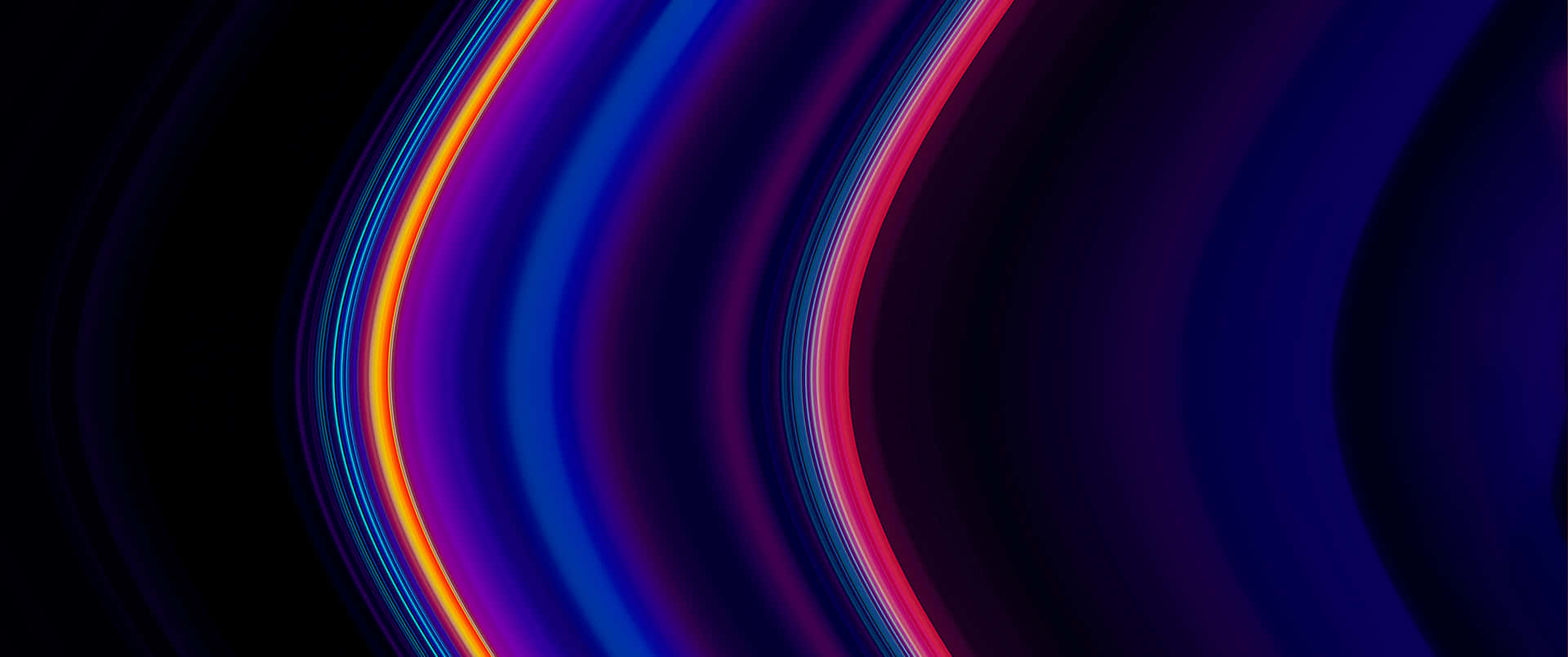 Bright neon theme sprays out of the darkness Wallpaper