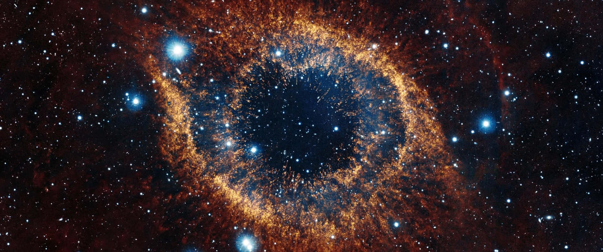 3440x1440espacio Colorido De La Nebulosa Helix Fondo de pantalla
